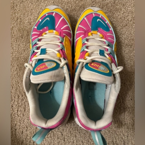 Nike Air Max 98 Teal Fuchsia Low Top Sneakers - Picture 6 of 7